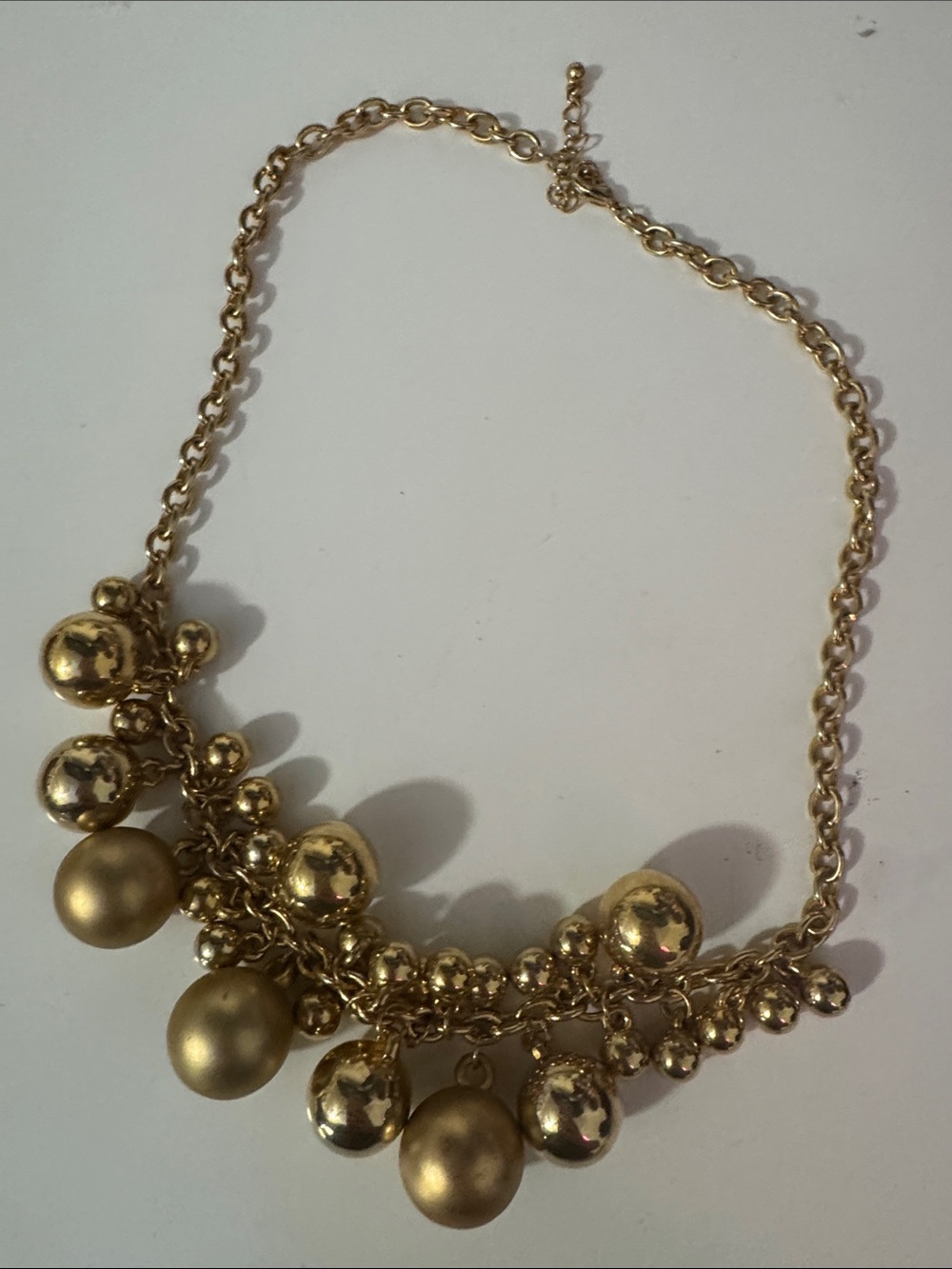 Gold Statement Bubble Charm Necklace - Women Jewelry